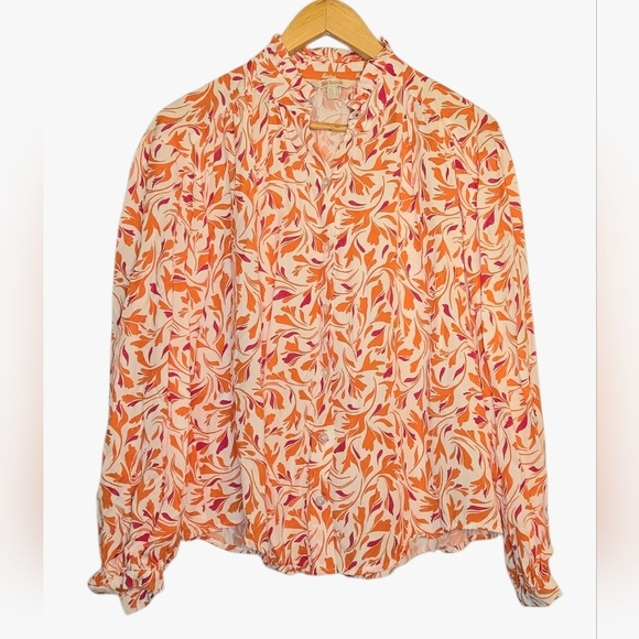Barbour Tops - Barbour Ruffle Collar Galia Shirt Size 6